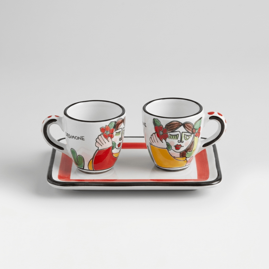 Set Tazzine da Caffè con Vassoio Fidanzati - Sua Maestà Sicilia