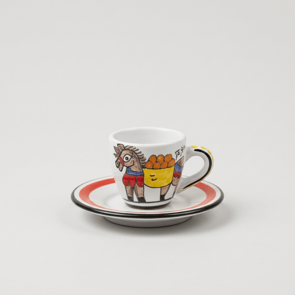 Donkey coffee cup and saucer