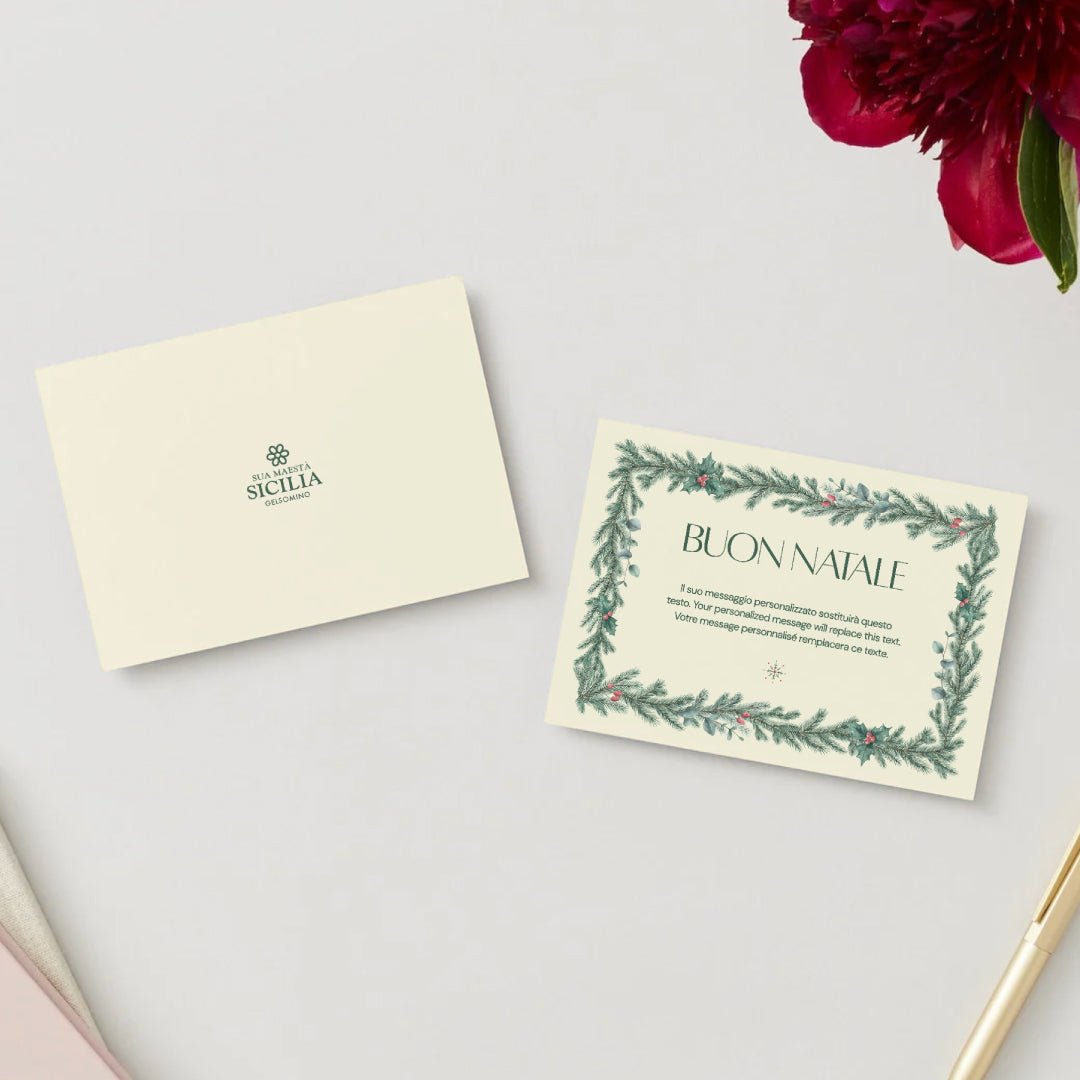 Biglietto di Natale Verde - Sua Maestà Sicilia