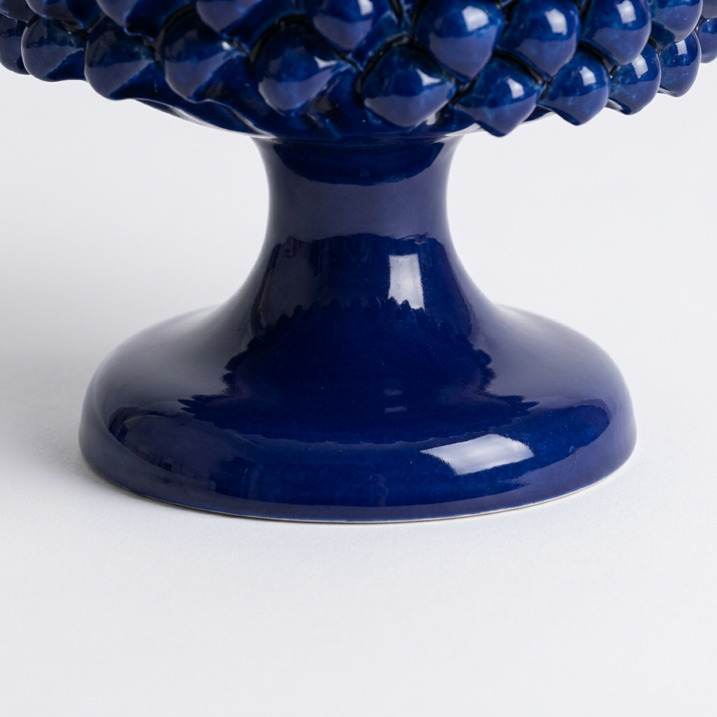 Cachepot blu, 4 base