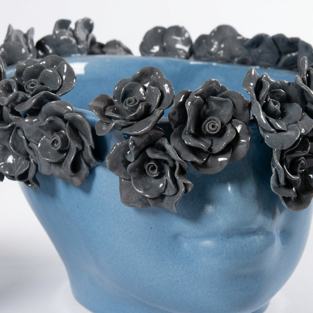 Cachepot Flora Blu, dettaglio