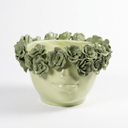 Cachepot Flora Verde, frontale