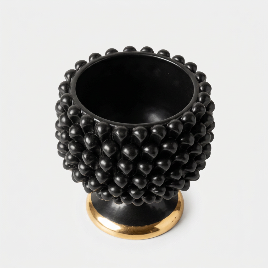 Cachepot Oro Nero, 2 vista rialzata