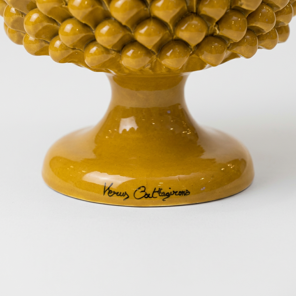Cachepot senape, 4 dettaglio base