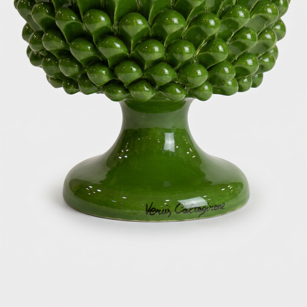 Cachepot verde foglia, 4 dettaglio base