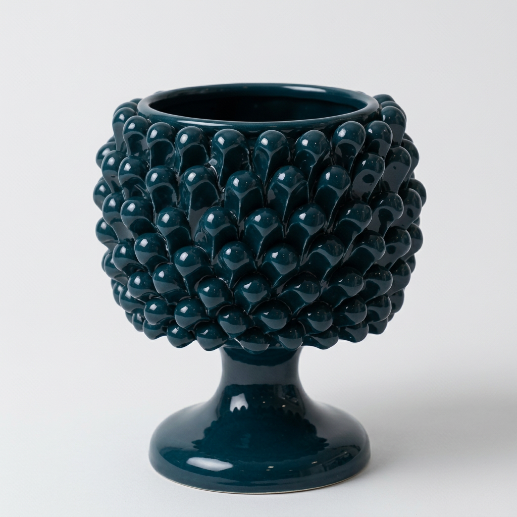 Cachepot verde ottanio, 1 frontale