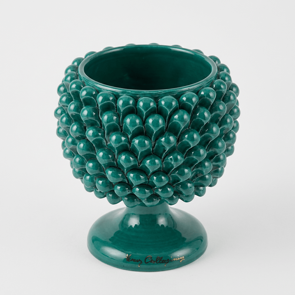 Cachepot Verde Ramina - Sua Maestà Sicilia
