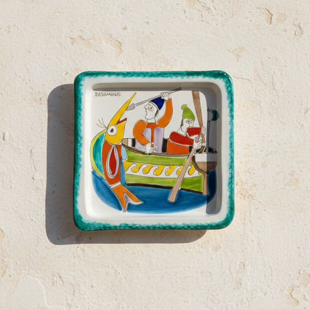 Piatto quadrato Pescatore