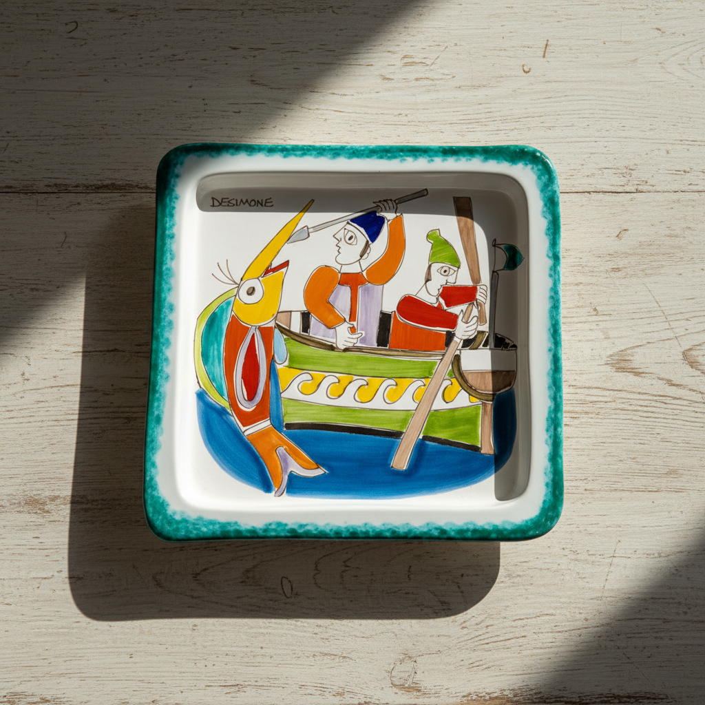 Piatto quadrato Pescatore