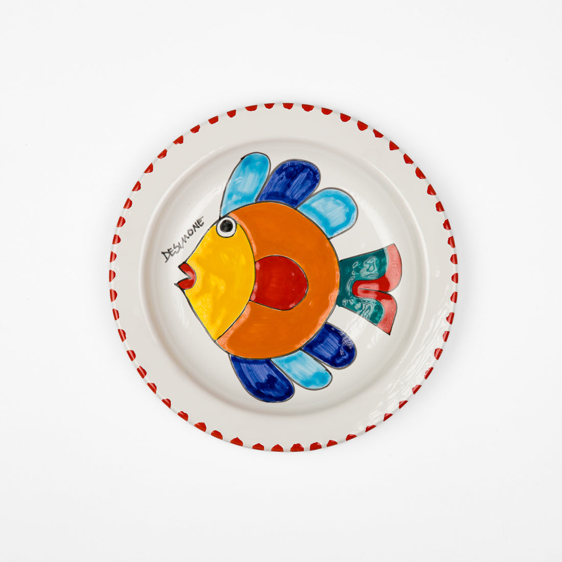 Piatto piano tondo Pesce