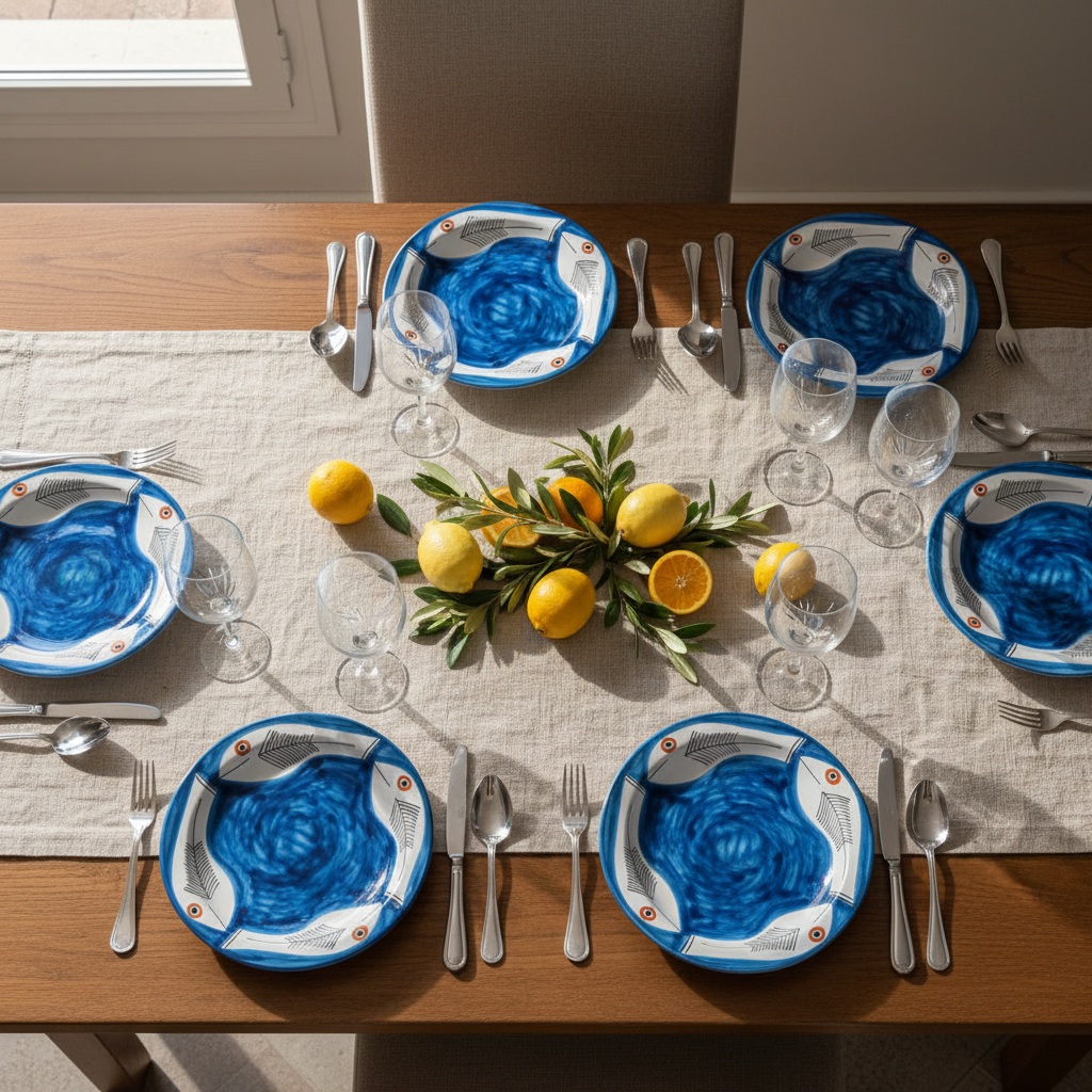 Piatto piano tondo Itaca