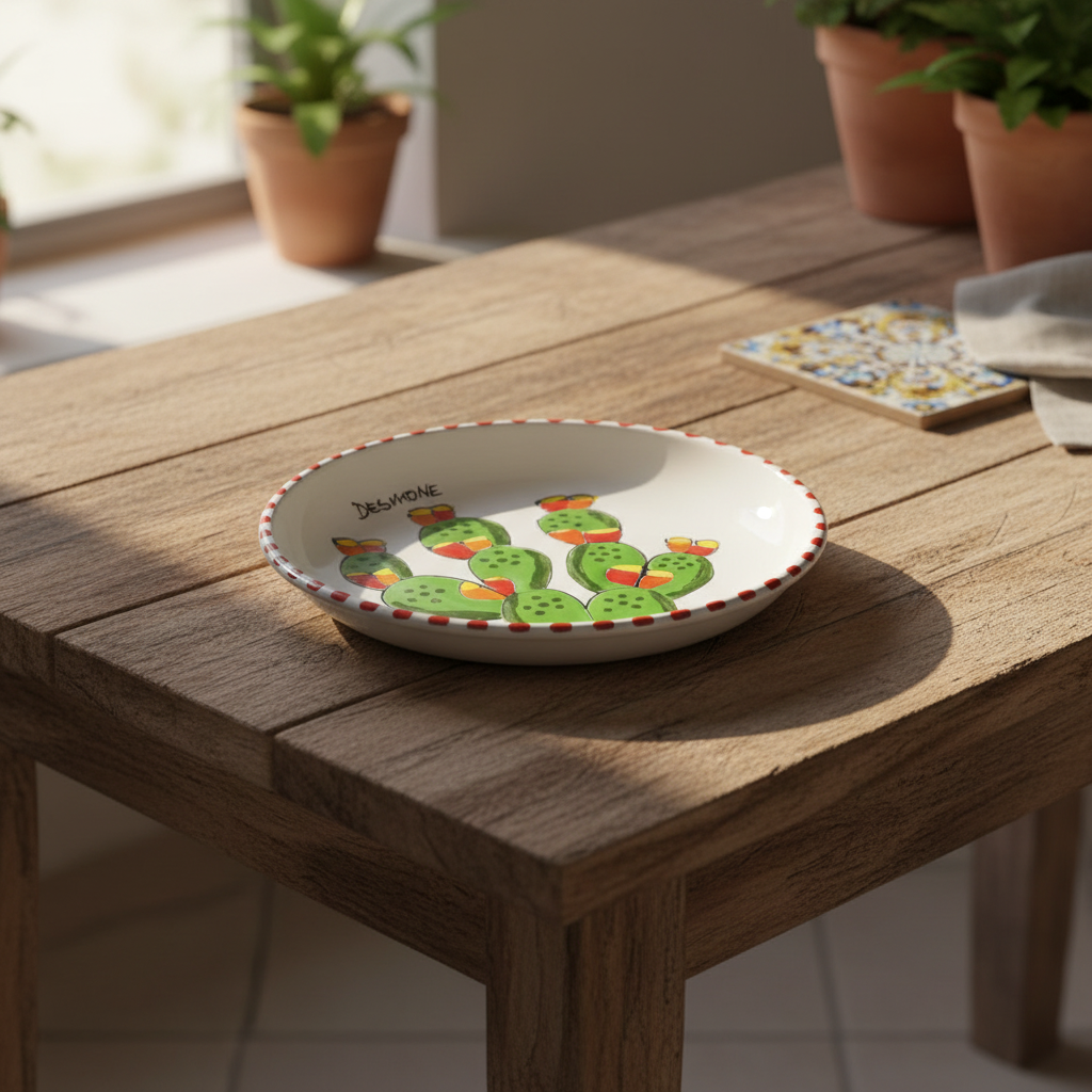 Piatto piano tondo Fichi d'India