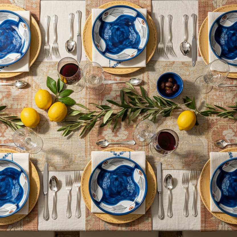 Piatto fondo tondo Itaca