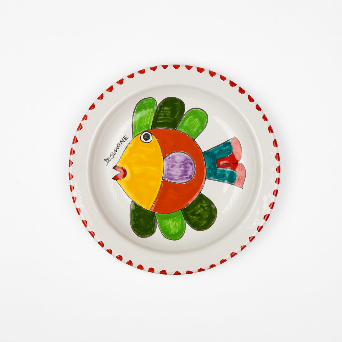 Piatto piano tondo Pesce