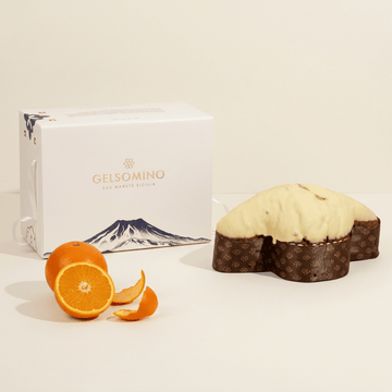 Colomba Glassata Cioccolato Bianco con Arancia candita di Sicilia 1kg - Sua Maestà Sicilia