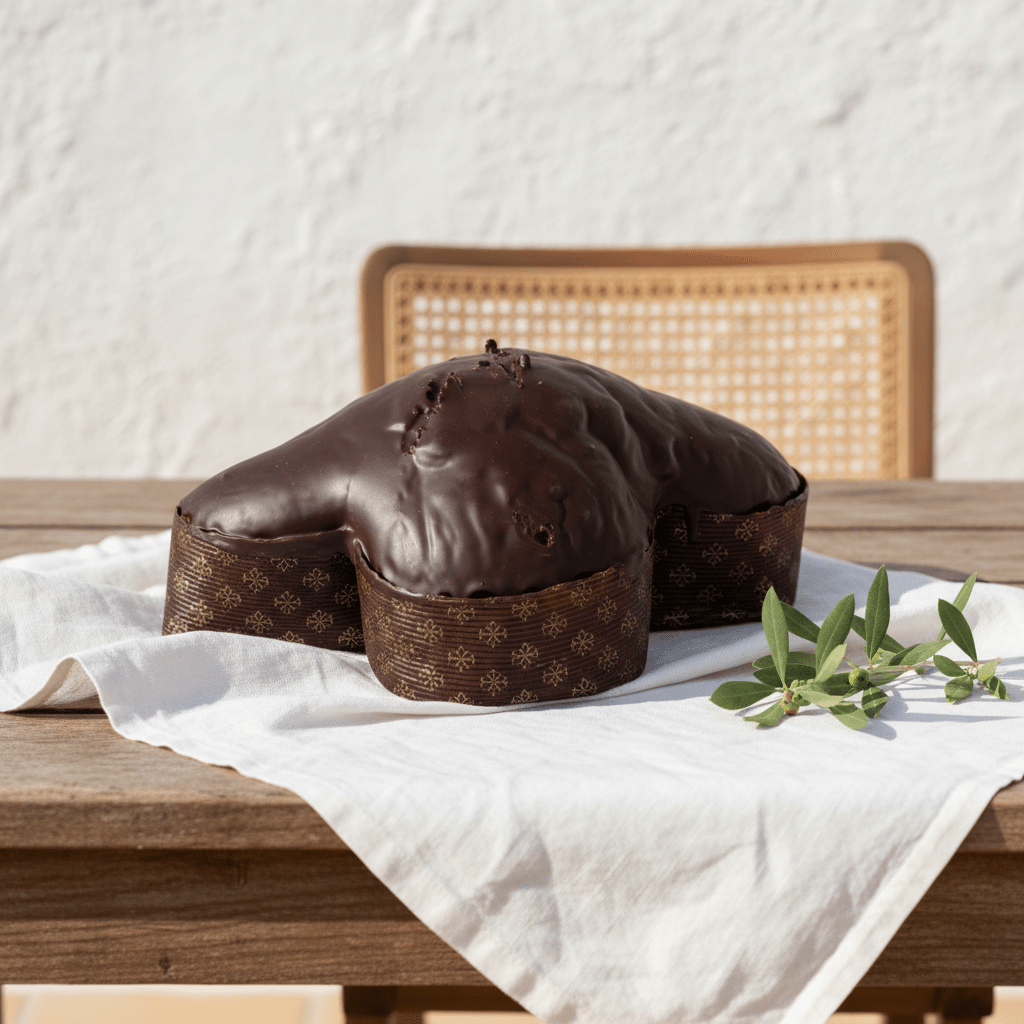 Colomba Glassata Cioccolato con Arancia candita di Sicilia 1kg - Sua Maestà Sicilia