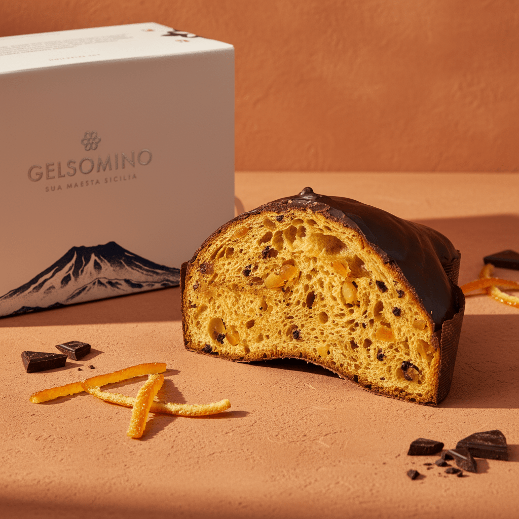 Colomba Glassata Cioccolato con Arancia candita di Sicilia 1kg - Sua Maestà Sicilia