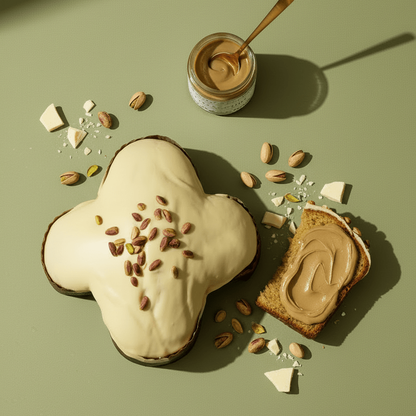 Colomba Pistacchio 1kg con crema spalmabile al pistacchio 200g - Sua Maestà Sicilia