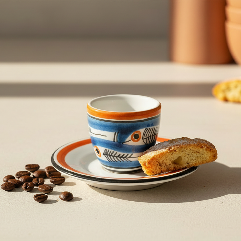 Tazzina da caffè con piattino Itaca