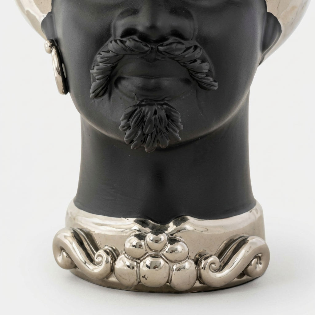 Liberty Platino, dettaglio della barba e della base