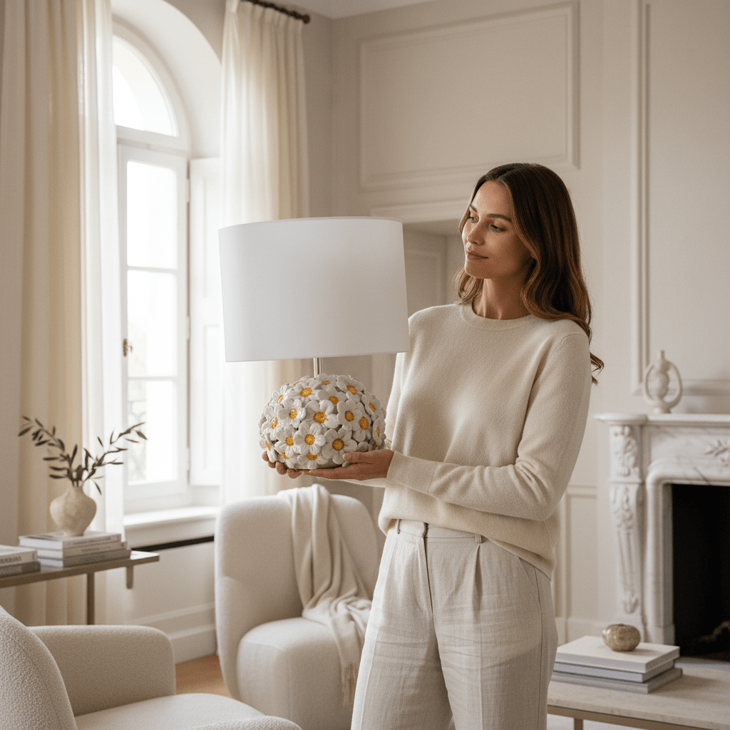 Lume margherite bianche small - Sua Maestà Sicilia