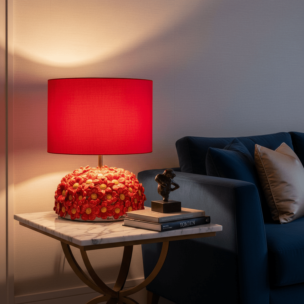 Lume margherite rosse medium - Sua Maestà Sicilia