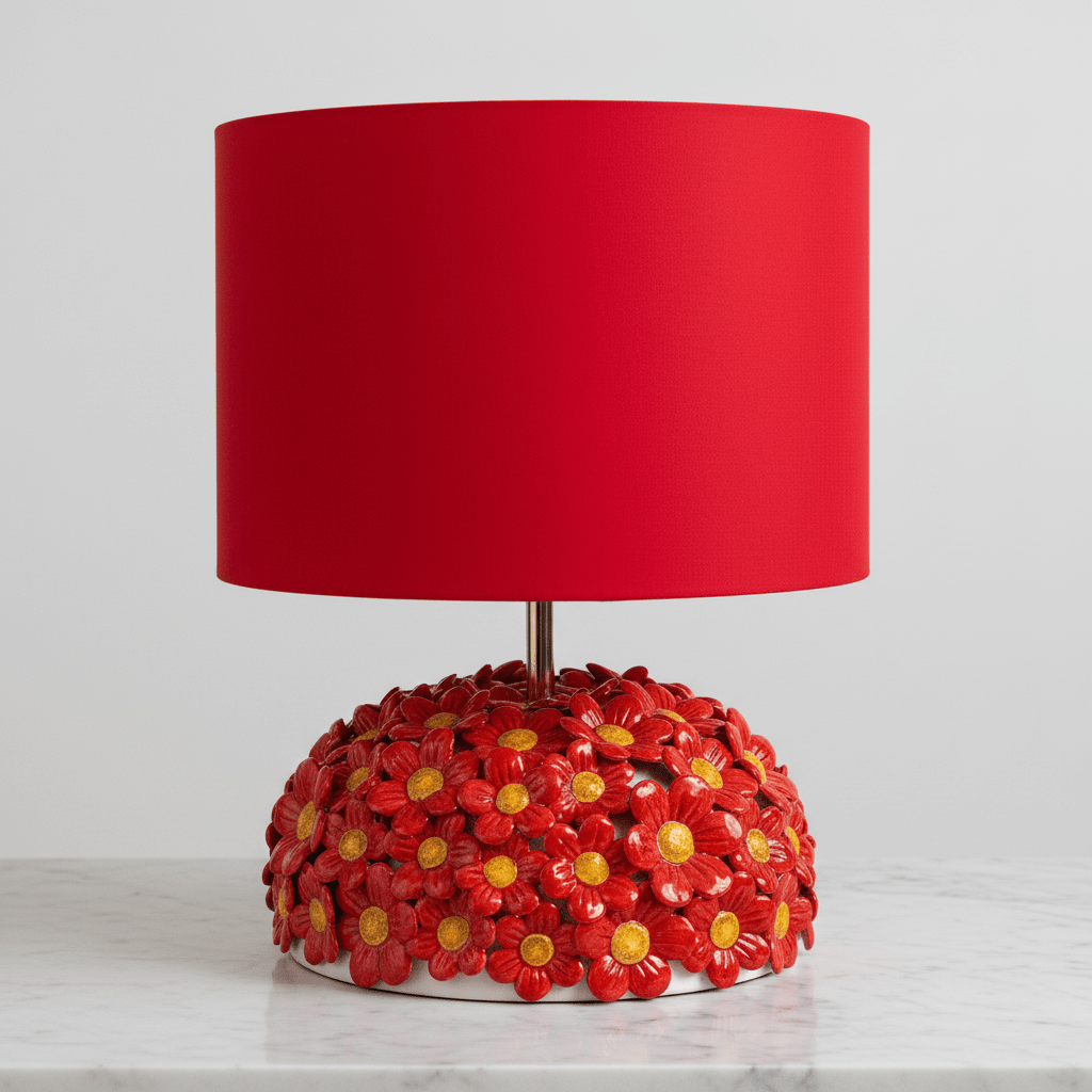 Lume margherite rosse medium - Sua Maestà Sicilia