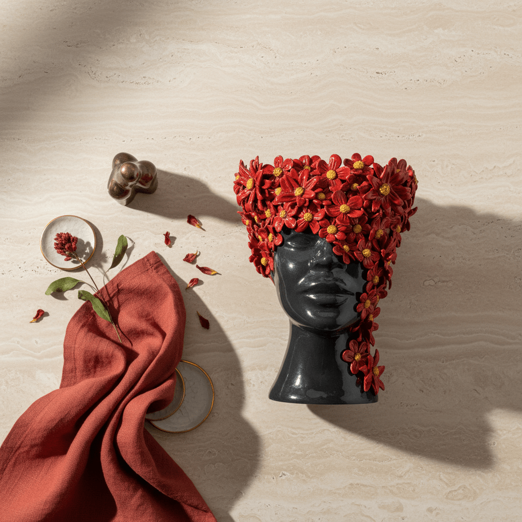 Margherita rossa volto nero - Sua Maestà Sicilia