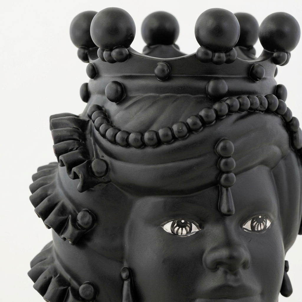 Mediterraneo Nero Satinato donna, dettaglio