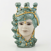 Mediterraneo Verde Madreperla Volto bianco donna, frontale