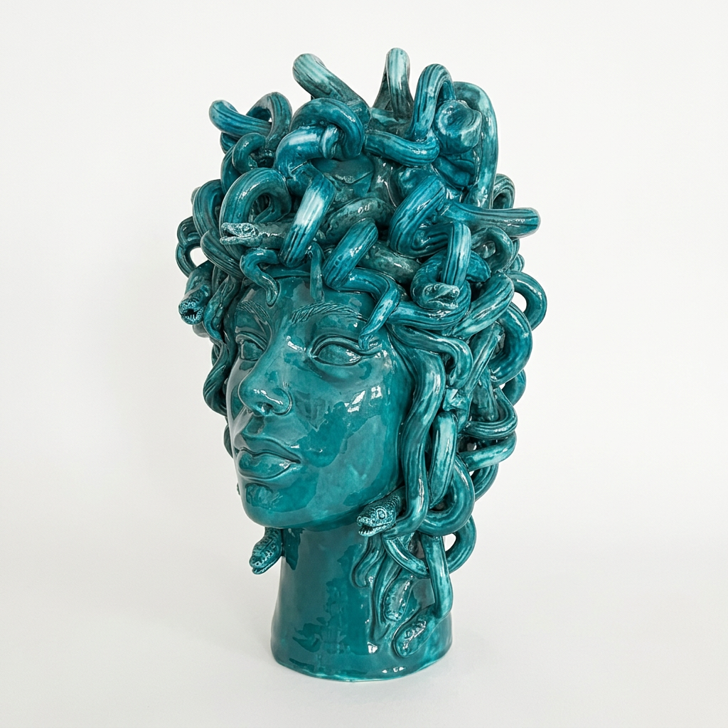 Medusa donna, 2 tre quarti