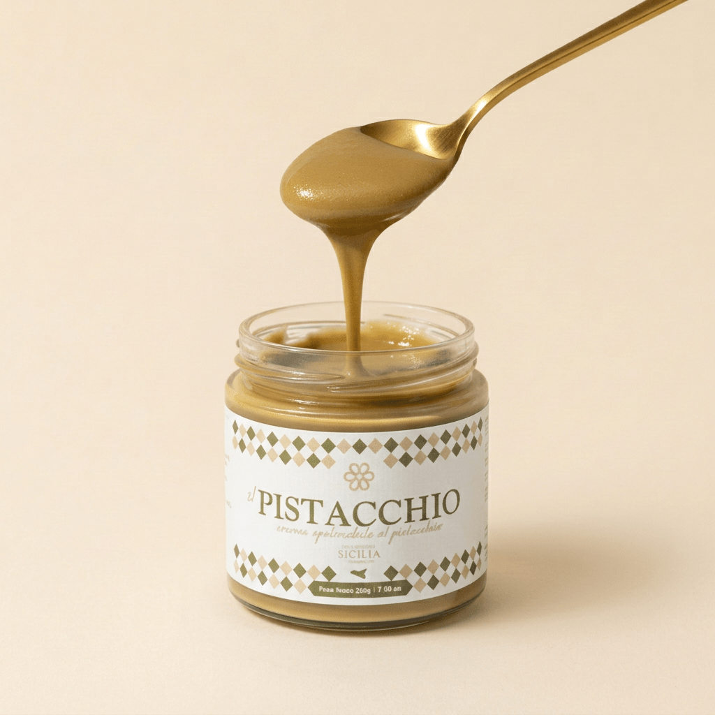 Panettone Pistacchio 1 kg con crema spalmabile al pistacchio 200 g - Sua Maestà Sicilia