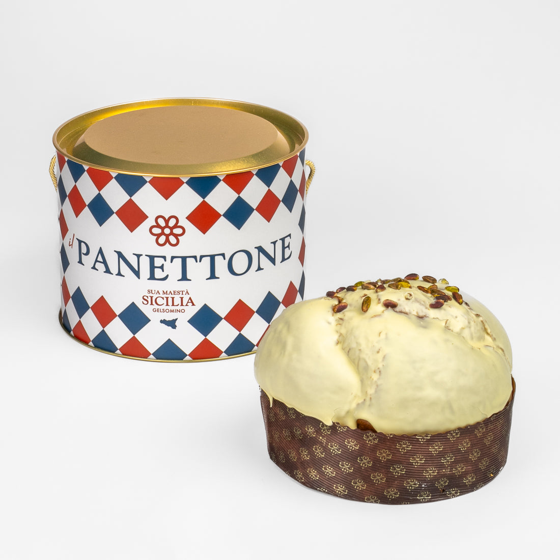 Pistachio Panettone with spreadable cream