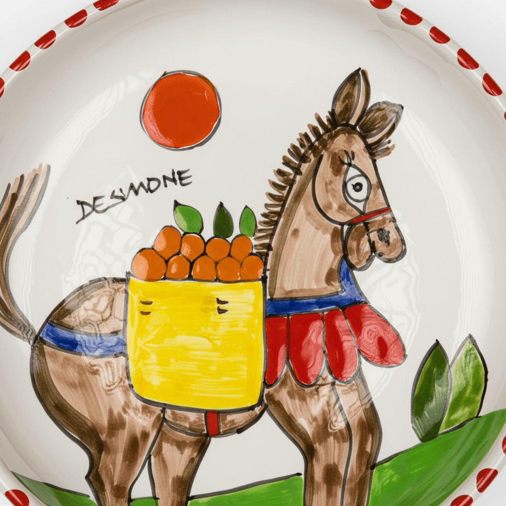 Piatto fondo tondo Asinello - Sua Maestà Sicilia