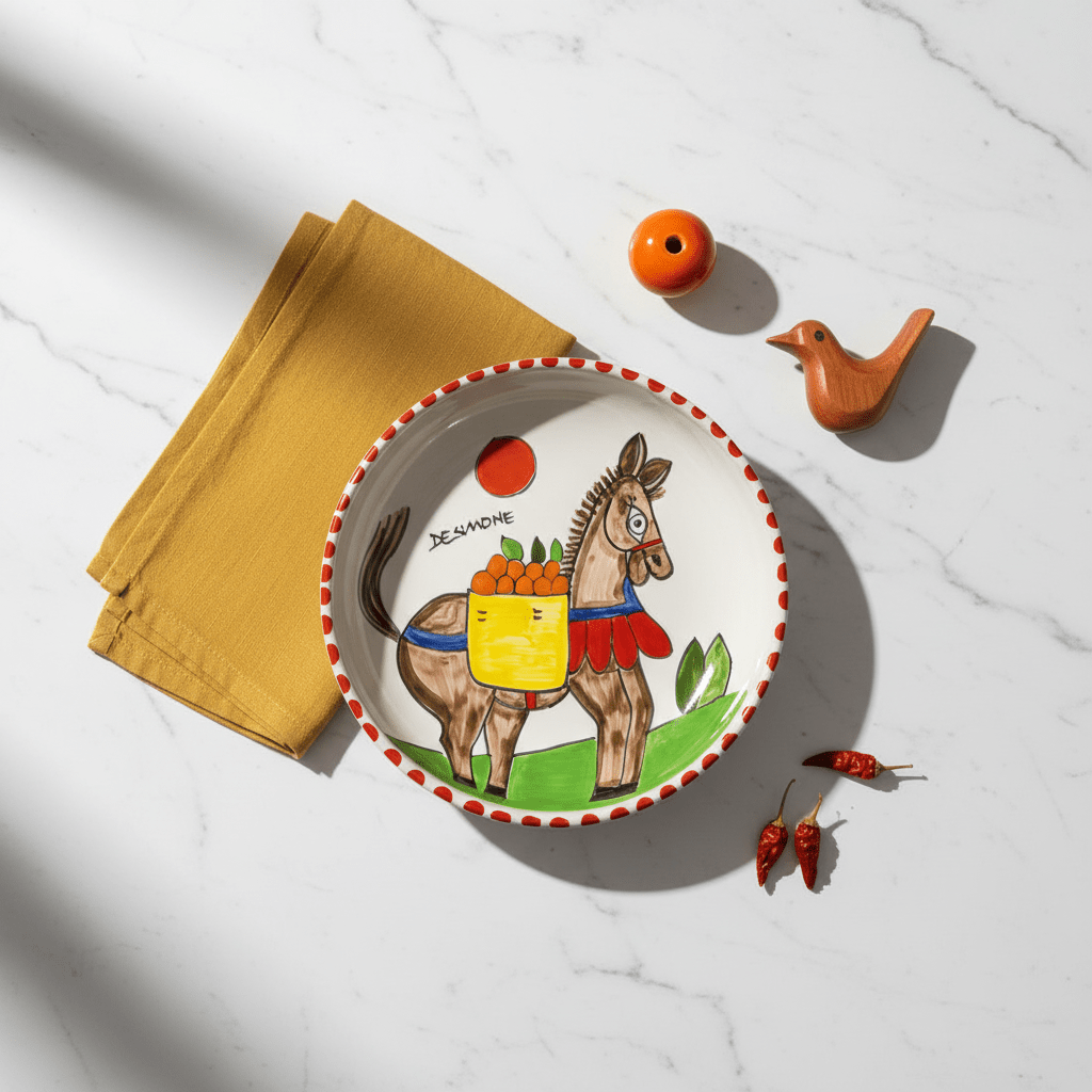 Piatto fondo tondo Asinello - Sua Maestà Sicilia