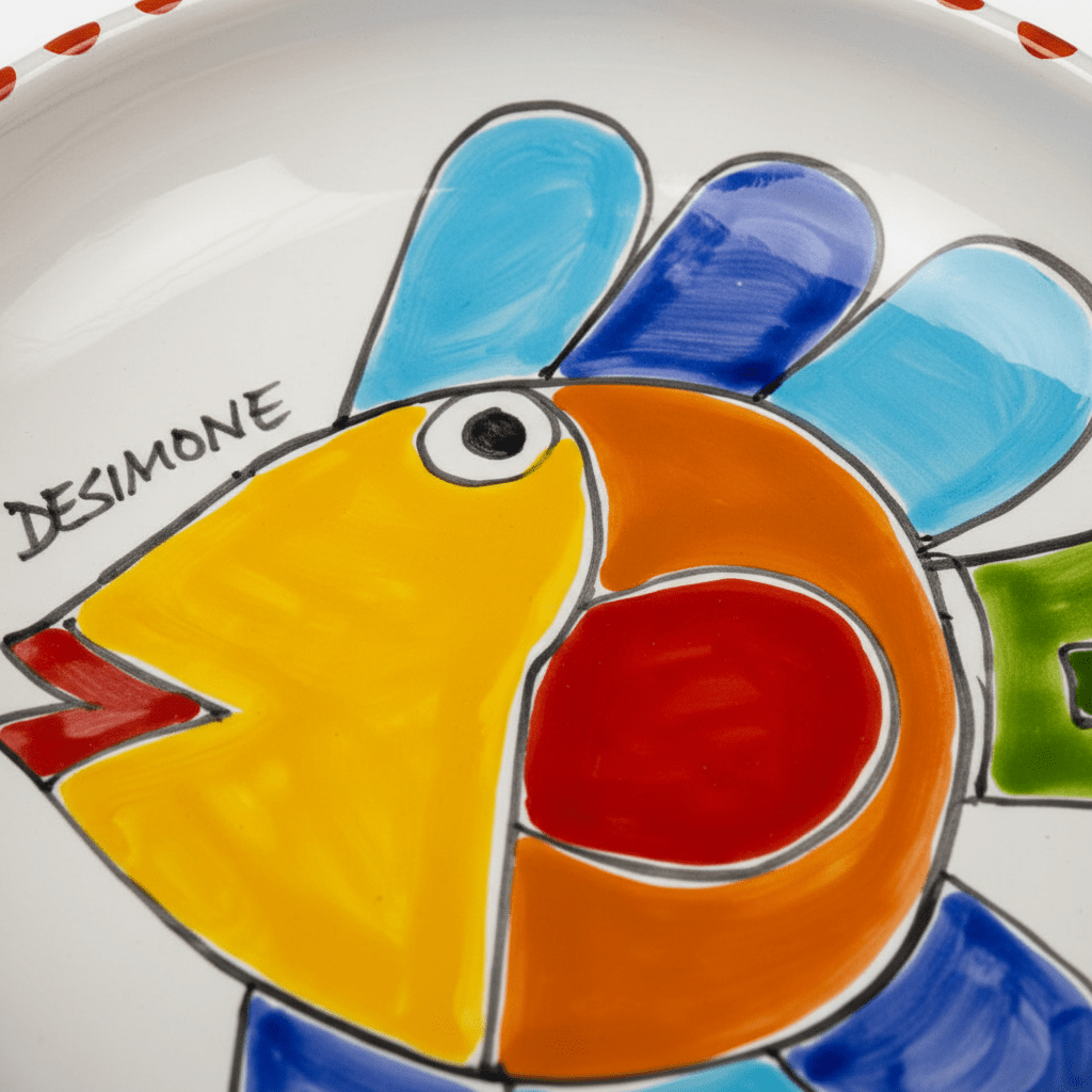 Piatto fondo tondo Pesce - Sua Maestà Sicilia