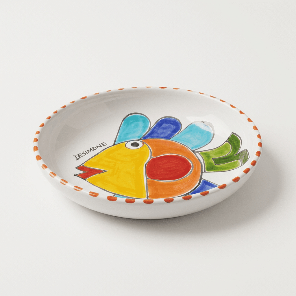 Piatto fondo tondo Pesce - Sua Maestà Sicilia