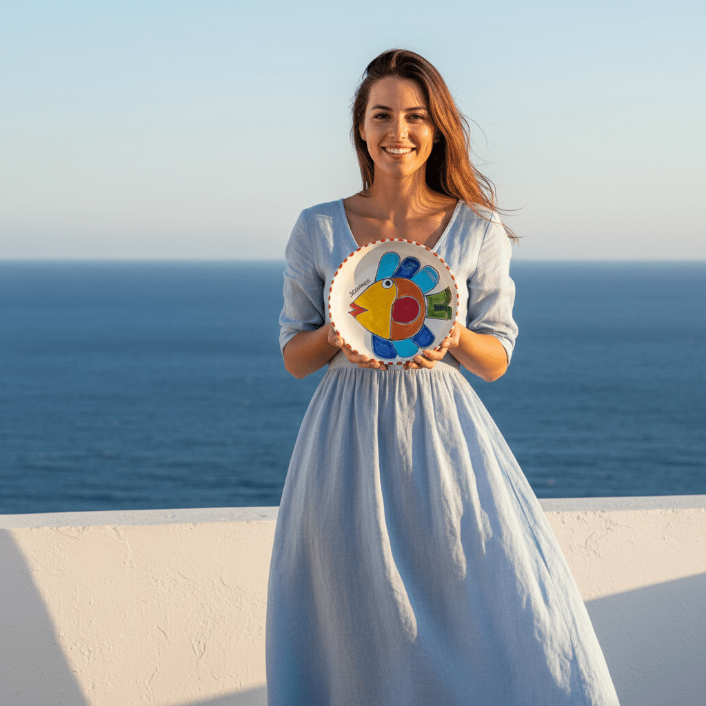 Piatto fondo tondo Pesce - Sua Maestà Sicilia