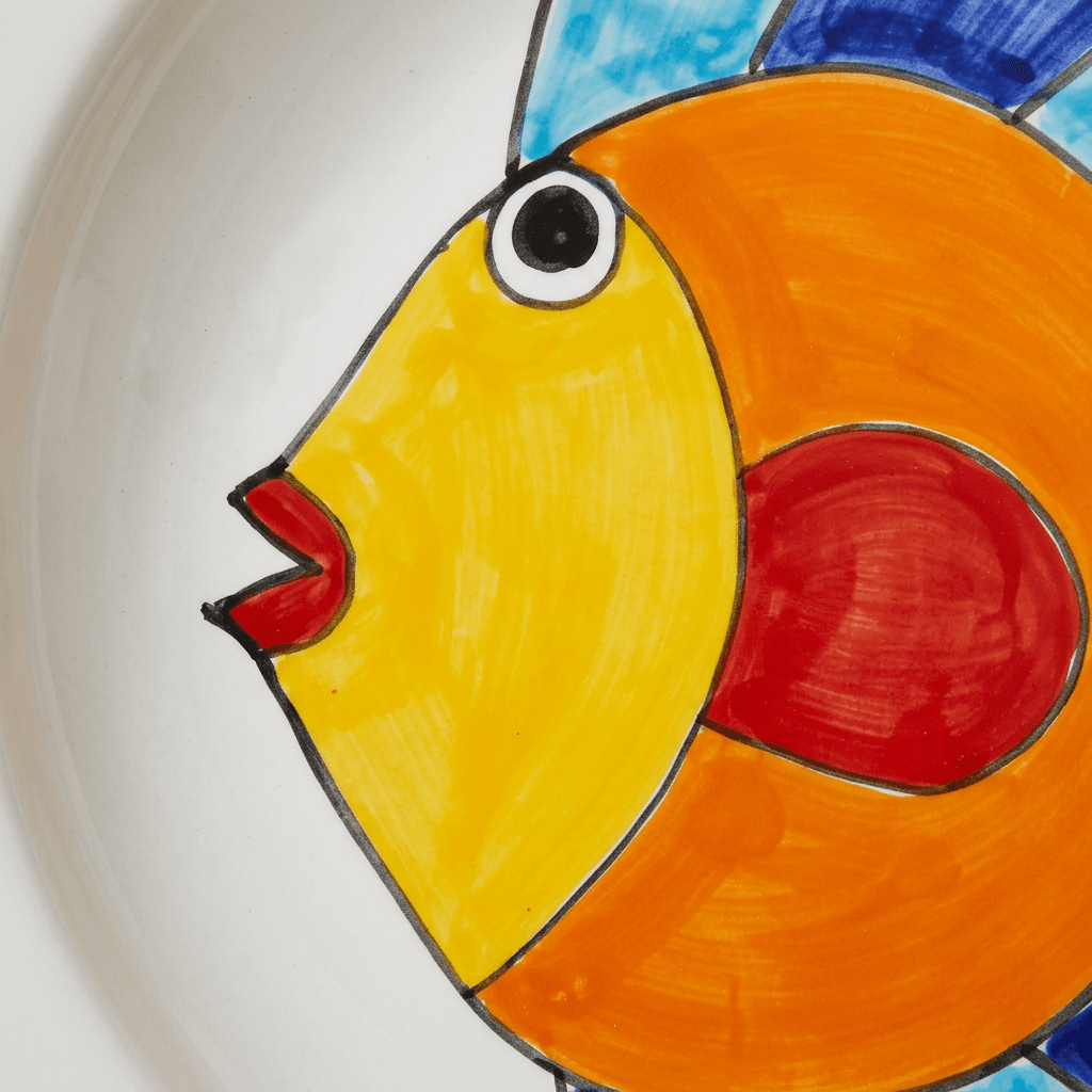 Piatto piano tondo Pesce - Sua Maestà Sicilia