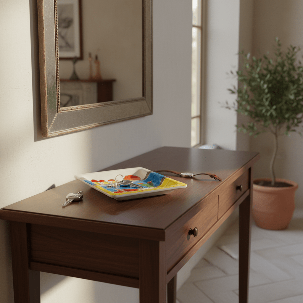 Piatto quadrato Dammusi "Tramonto" - Sua Maestà Sicilia