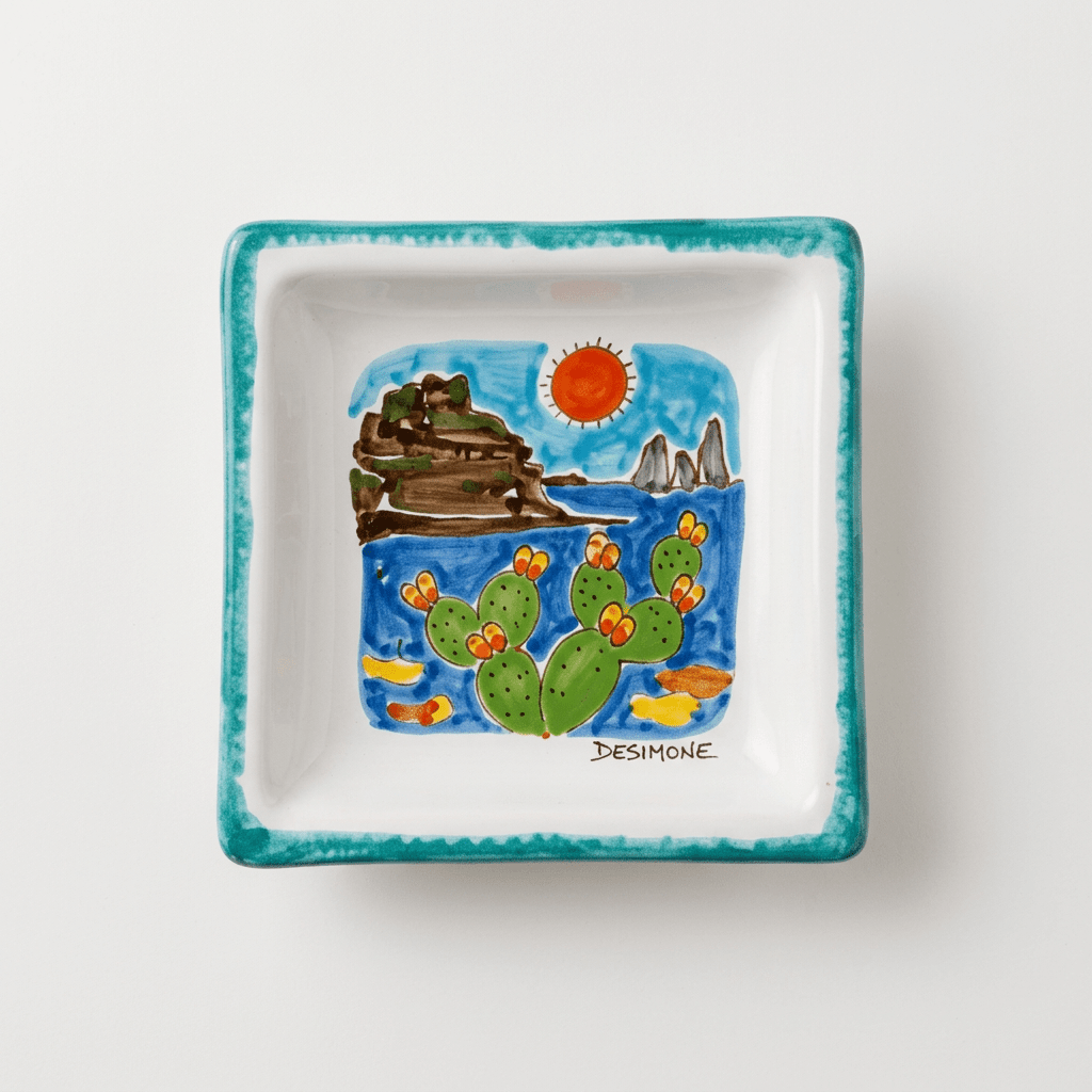 Piatto quadrato Isola - Sua Maestà Sicilia