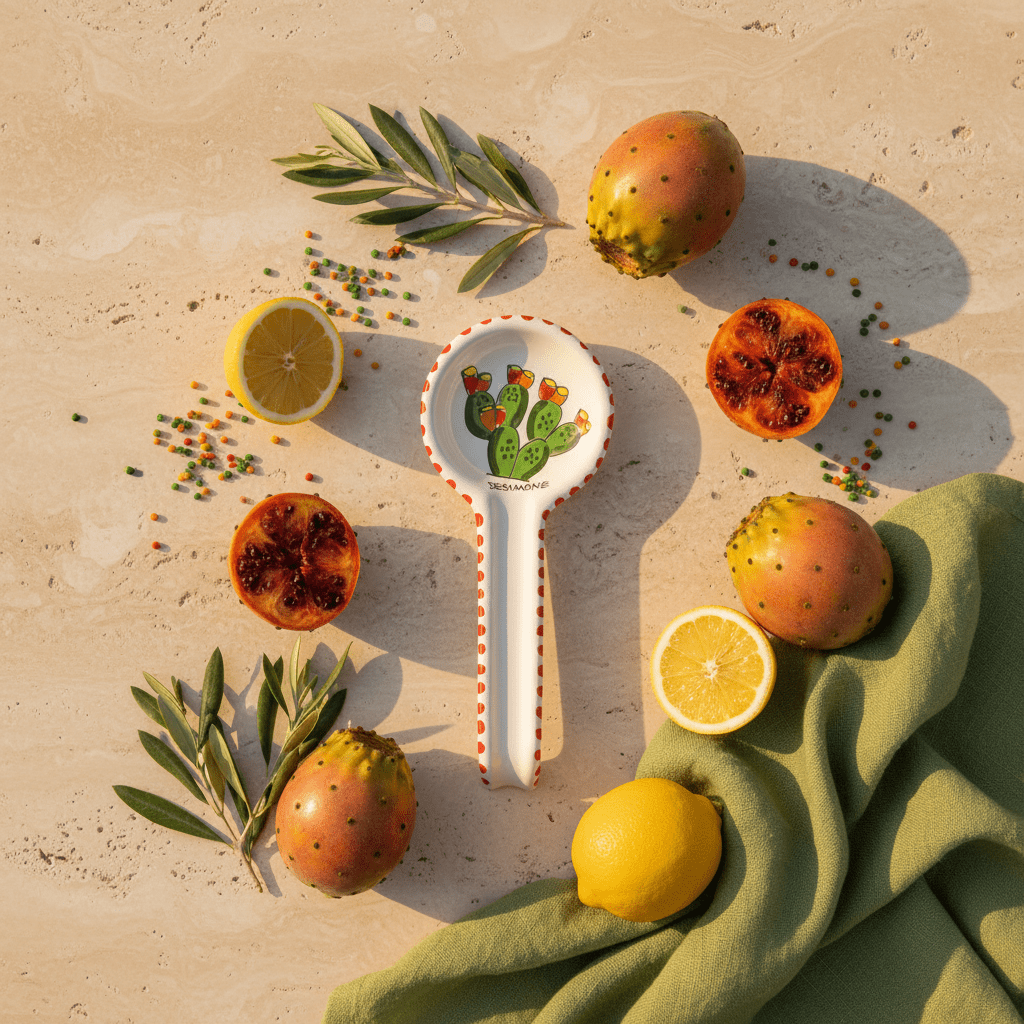 Poggiamestolo tondo Fichi d'India - Sua Maestà Sicilia