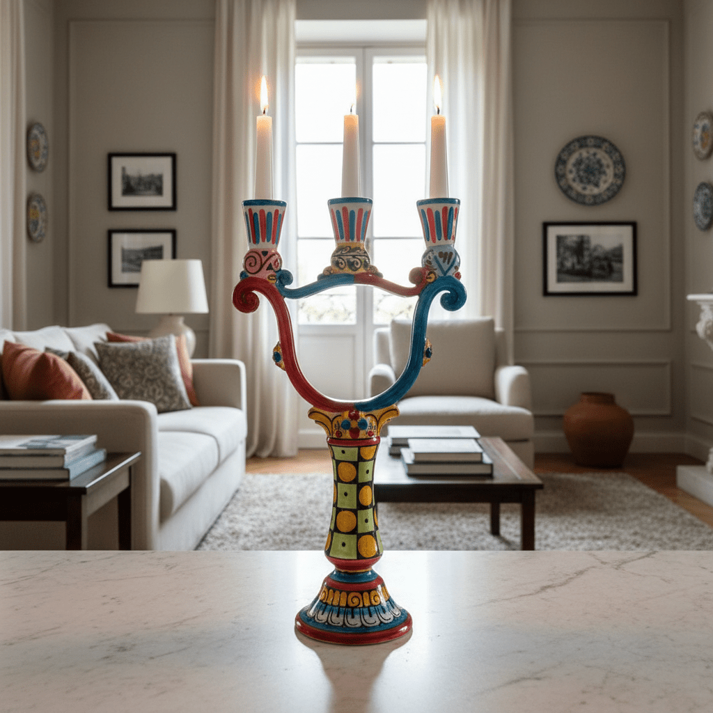 Portacandele a Tre Fiamme - Sua Maestà Sicilia