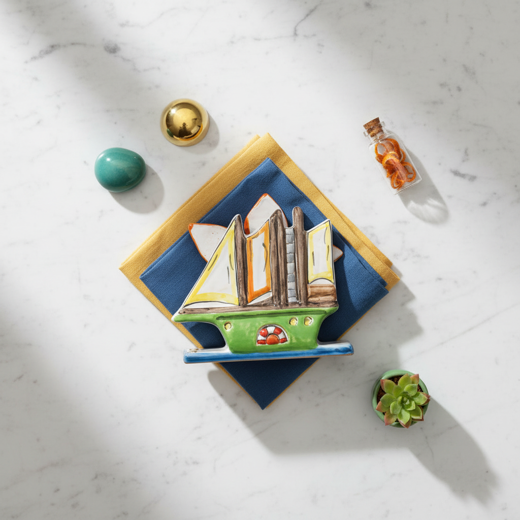 Portatovaglioli Barca a Vela - Flat lay