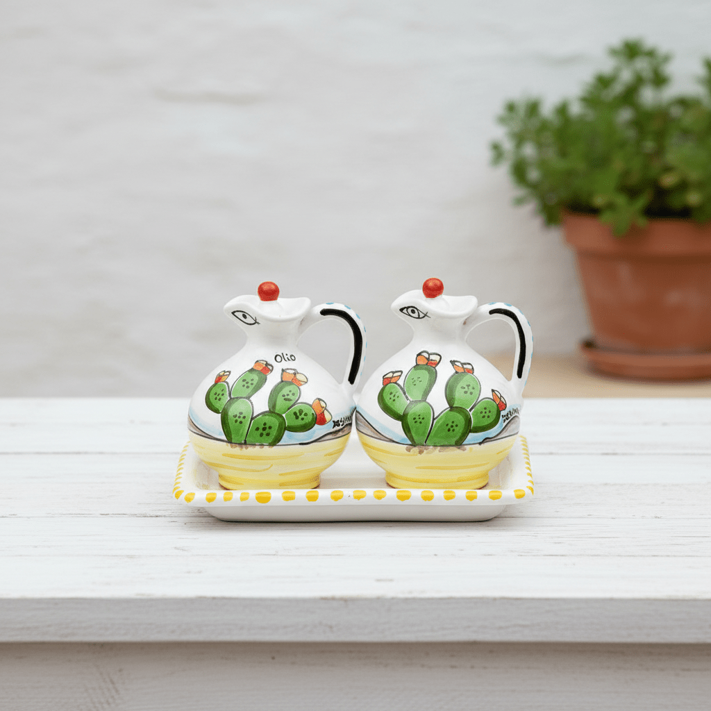 Set olio e aceto Dammusi elaborato - Sua Maestà Sicilia