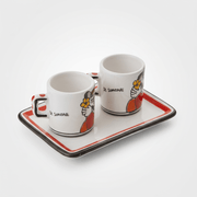 Set Tazzine da Caffè Cilindriche con Vassoio Fidanzati - Sua Maestà Sicilia