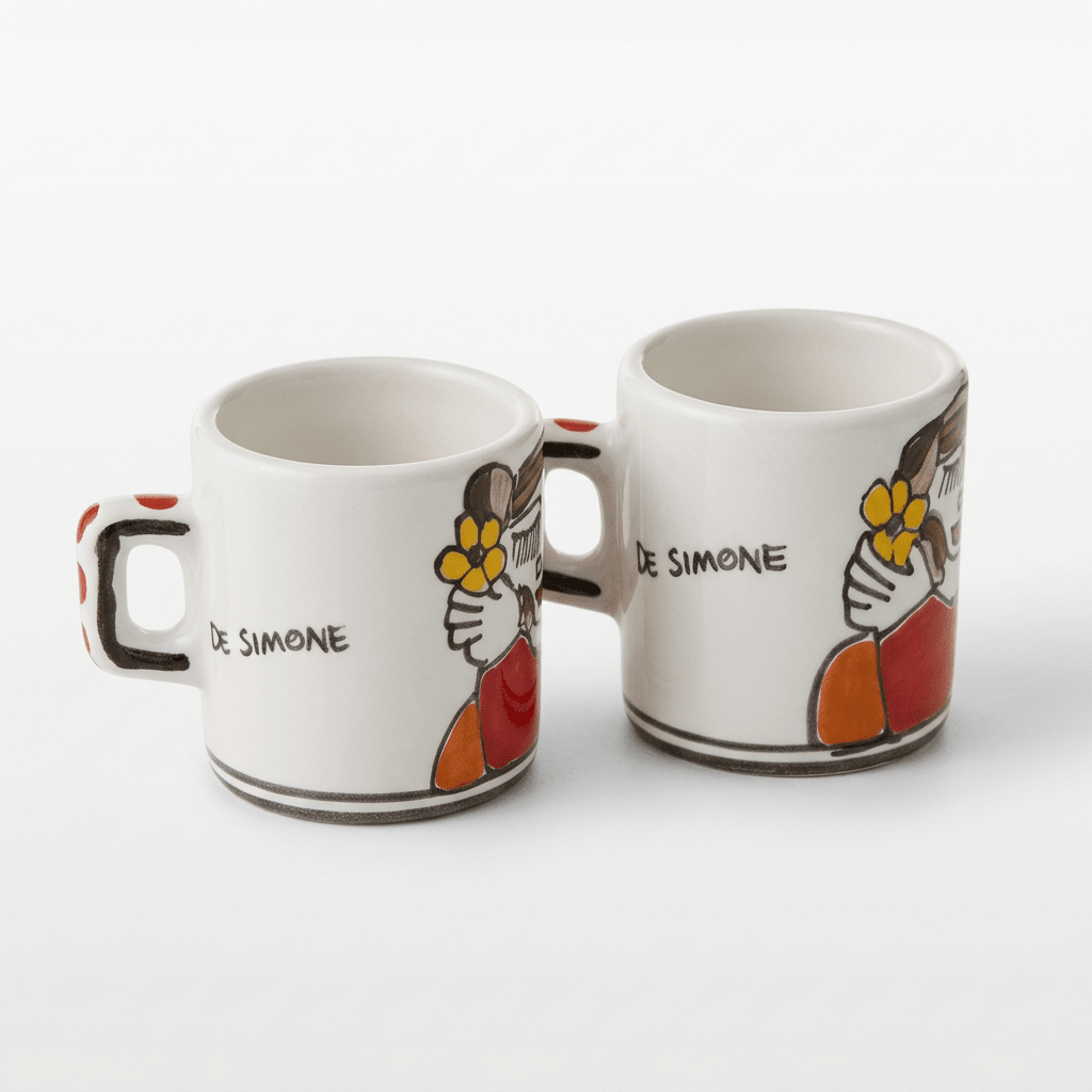 Set Tazzine da Caffè Cilindriche con Vassoio Fidanzati - Sua Maestà Sicilia
