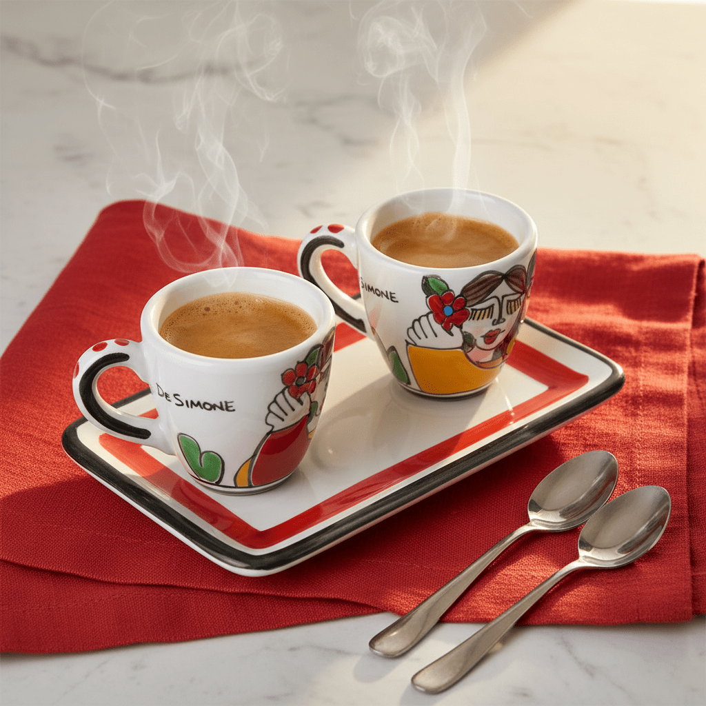 Set Tazzine da Caffè con Vassoio Fidanzati - Sua Maestà Sicilia