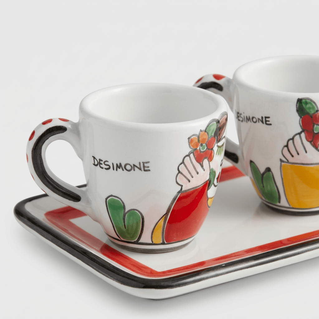 Set Tazzine da Caffè con Vassoio Fidanzati - Sua Maestà Sicilia