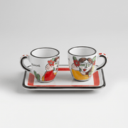 Set Tazzine da Caffè con Vassoio Fidanzati - Sua Maestà Sicilia